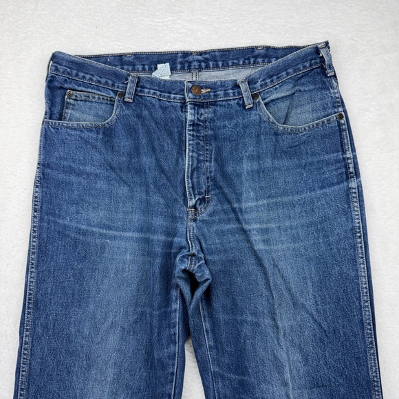 Vintage Calvin Klein Jeans Mens 38x33 Blue Stone Wash Union Made in USA - Picture 2 of 9